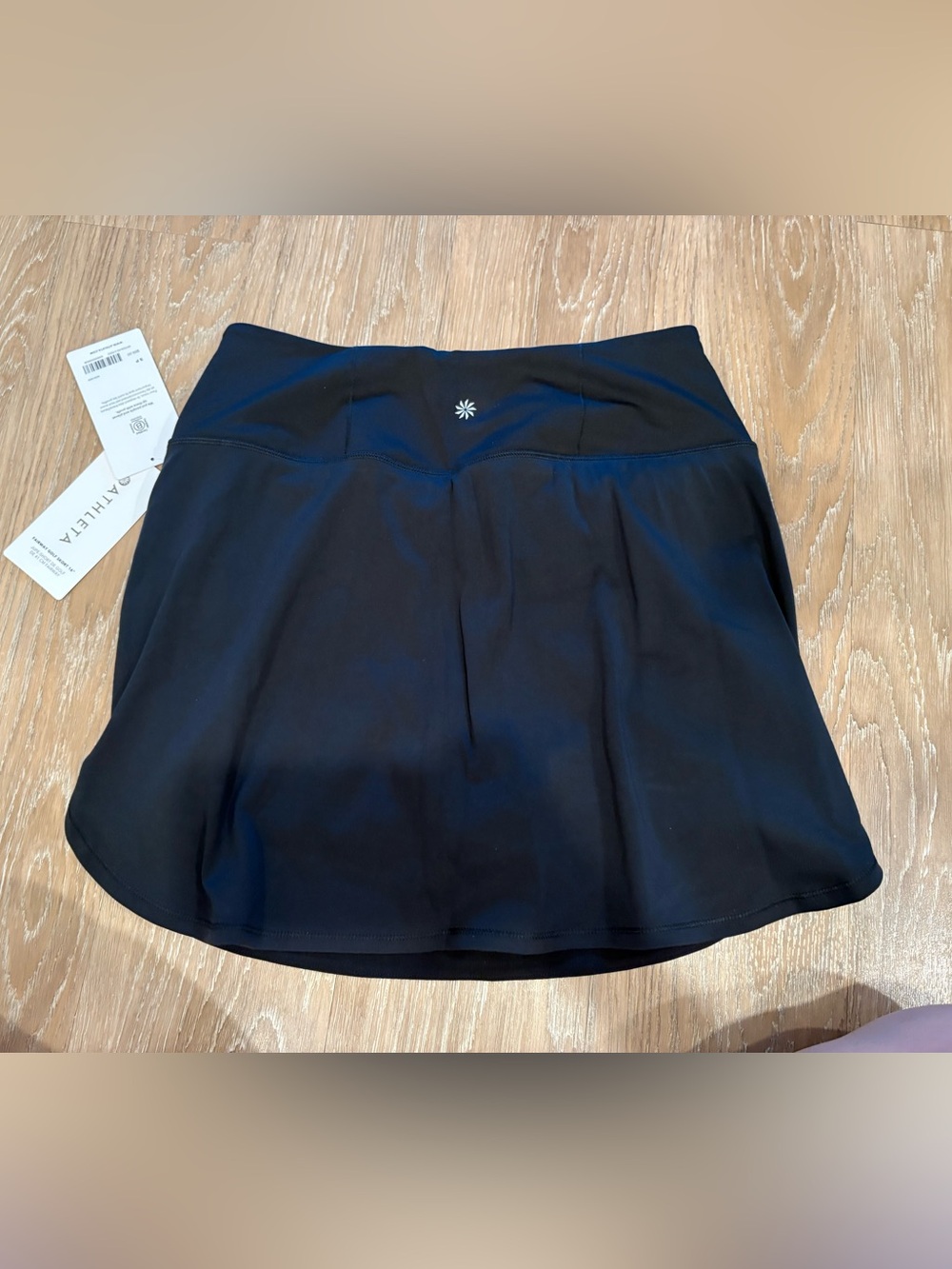 Athleta Black Performance Skort with Subtle Logo